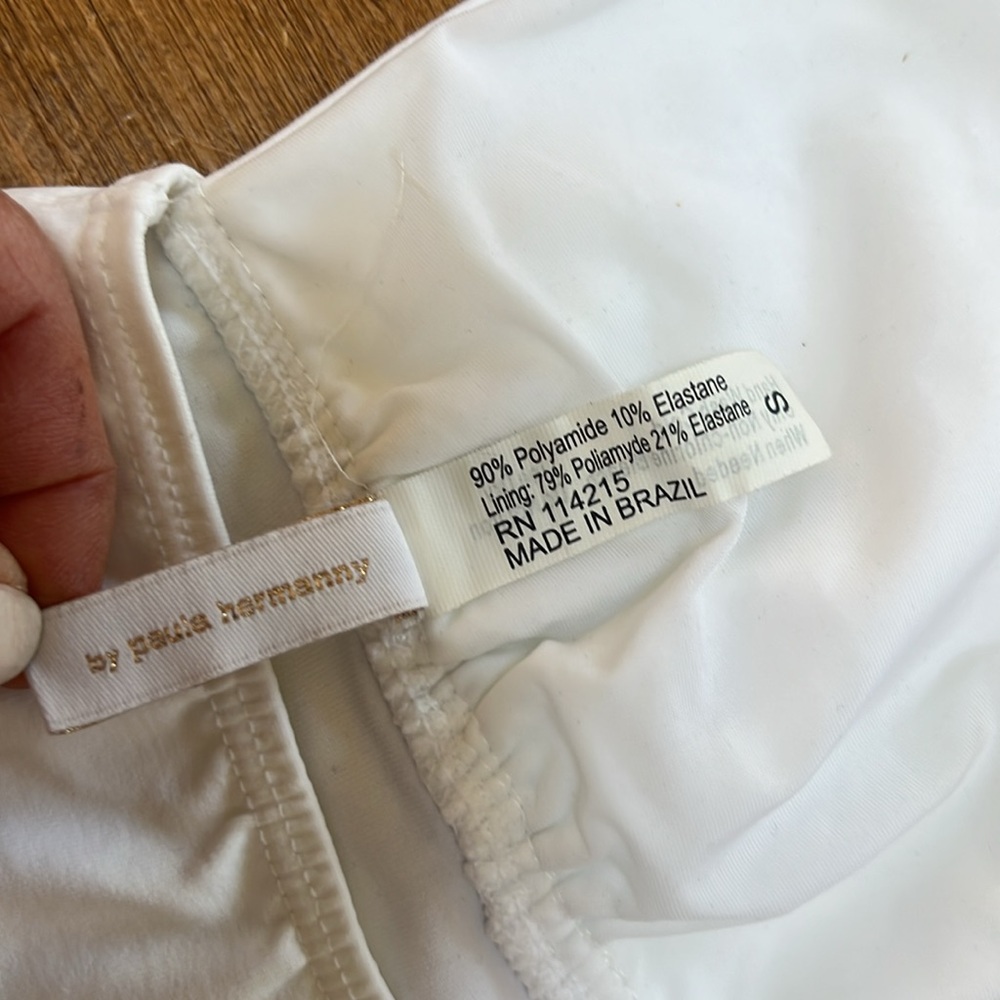 VIX ClassicWhite Halter Dress/Swim Cover-Up. S - Picture 7 of 9